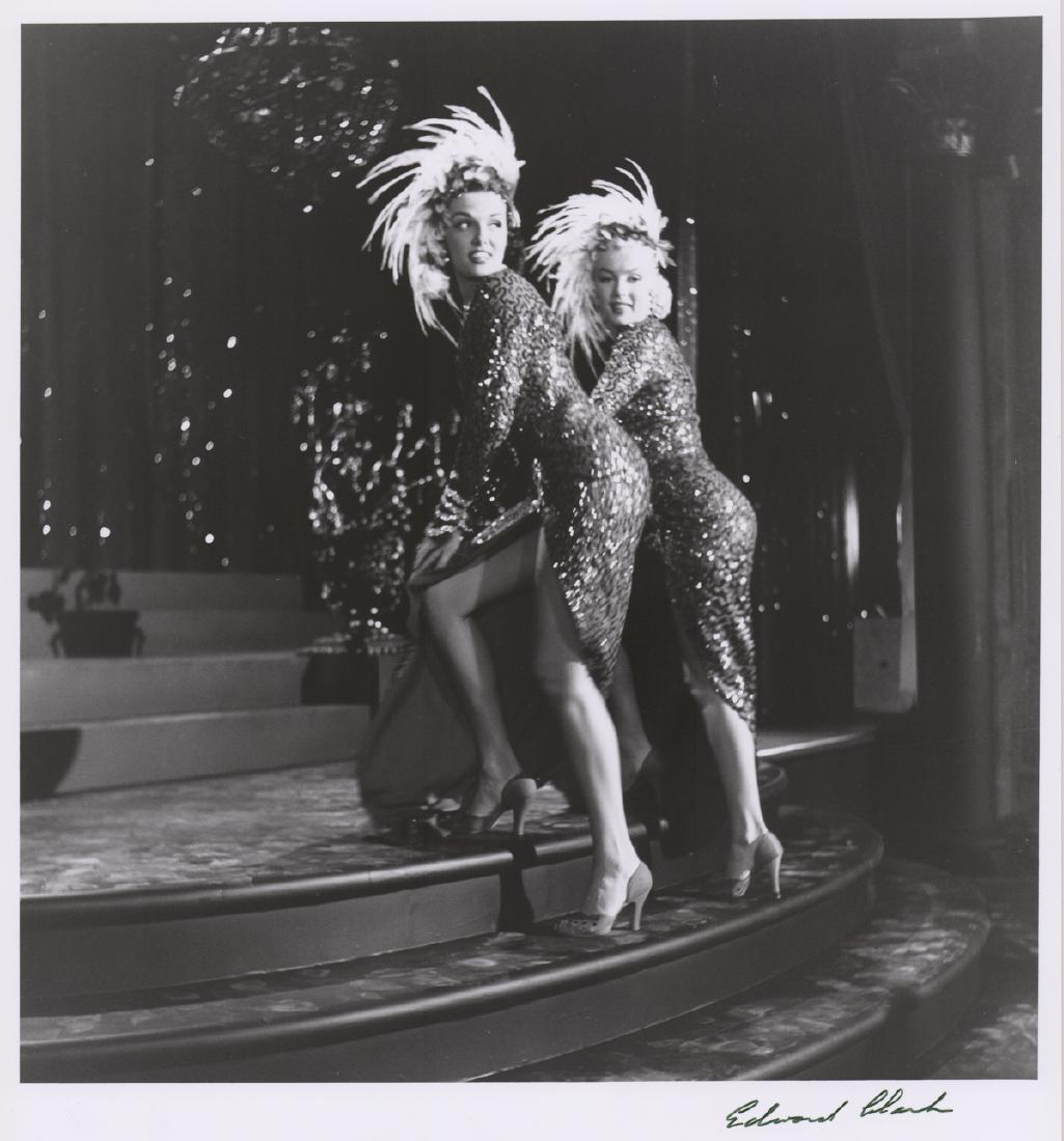 Marilyn Monroe Photographed by Edward Clark: Marilyn Monroe photographed by Ed Clark. Signed in pen "Edward Clark" lower right. Measures 14" x 11". Ex+/NrMt. Unframed, loose and not glued or mounted. Provenance: Seattle, Washington estate. We sh