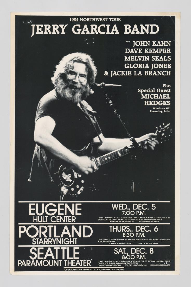 The Jerry Garcia Band 1984 Concert Poster (1 of 2)