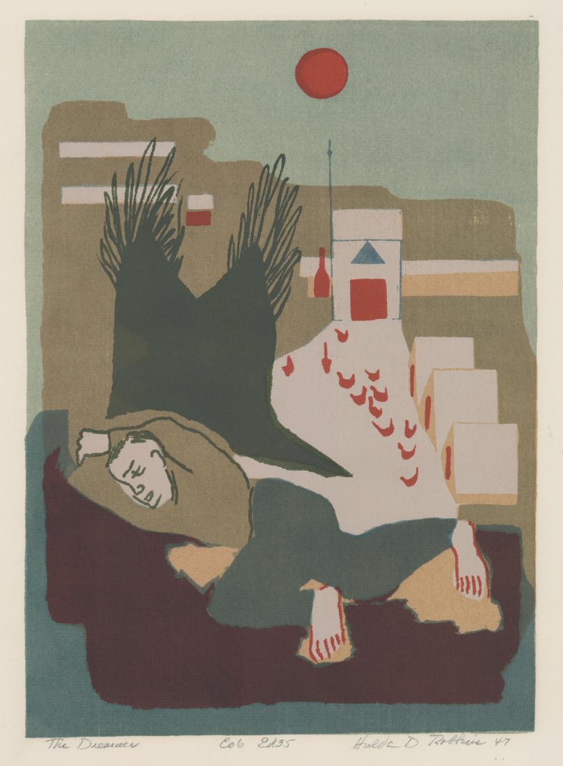 Hilda Robbins Print Signed & Dated 1947 (1 of 4)