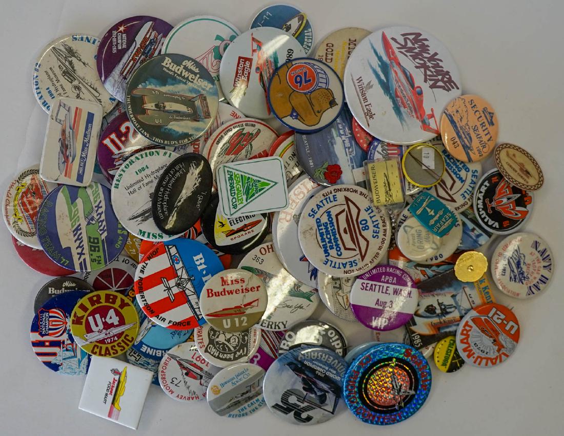 Group of (66) Hydroplane Racing & Seafair Buttons (1 of 1)