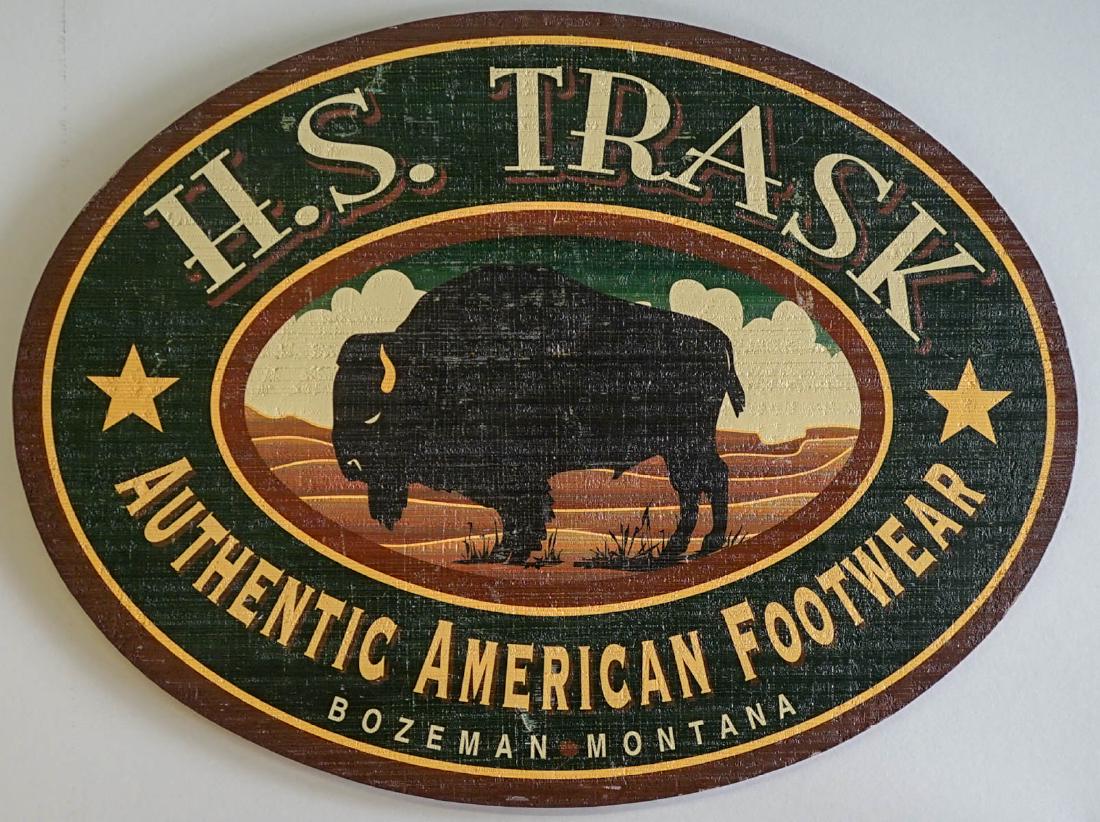 H.S. Trask Advertising Wood Shoe Store Sign (1 of 1)