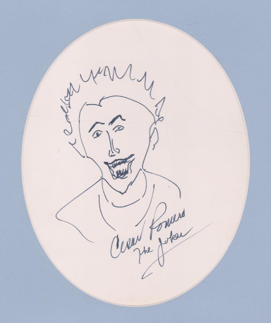Cesar Romero Signed Drawing of The Joker (1 of 3)