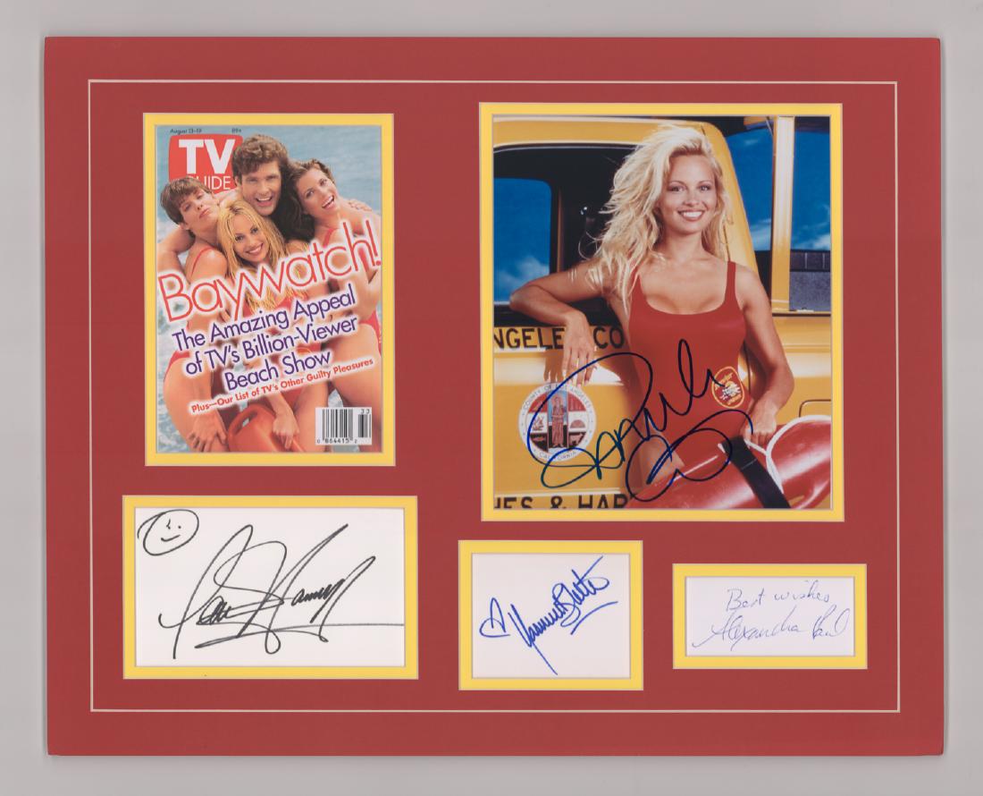 Baywatch Cast Signed Display PSA/DNA (1 of 6)