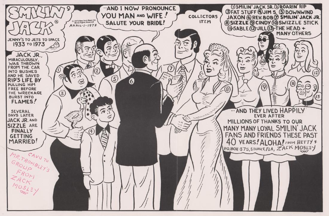 Zack Mosley Smilin' Jack Signed Print (1 of 4)