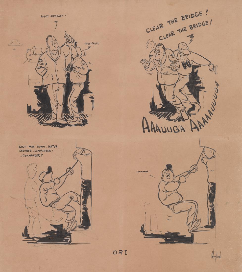 Original U.S. Military Comic Art Signed Hoglund (1 of 4)