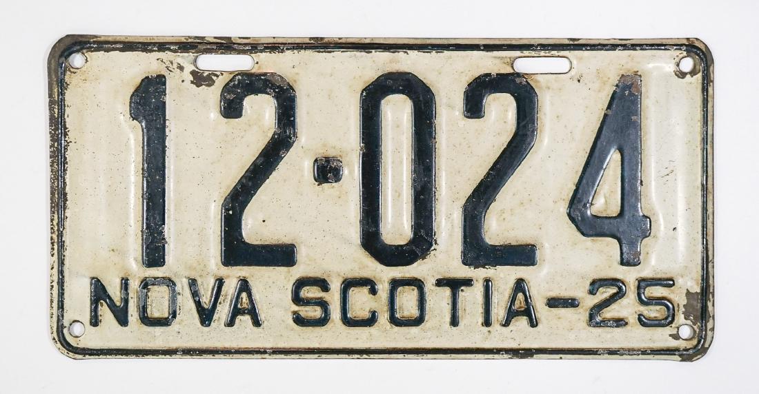 Nova Scotia 1925 License Plate (1 of 2)