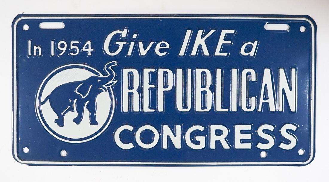 Eisenhower in 1954 License Plate (1 of 2)