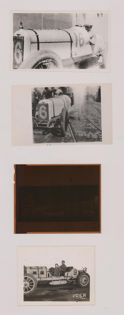 Group of Early Indy 500 Photos: Descended through the family of mechanic Charles Rogers is this group of three photographic images that originally came from his estate. Includes two photographs measuring 3 3/8" x 5 3/8" and the nega