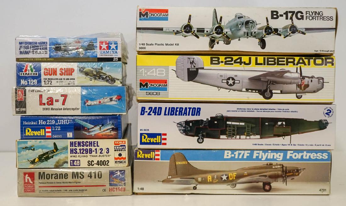 A Group of 10 Aviation Fighter Plane Model Kits (1 of 1)
