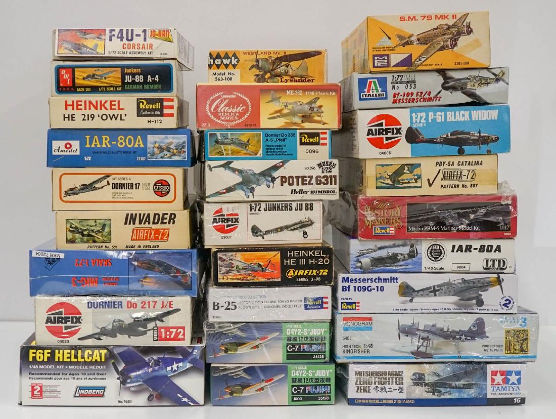 A Group of 27 Fighter Plane Model Kits (1 of 1)