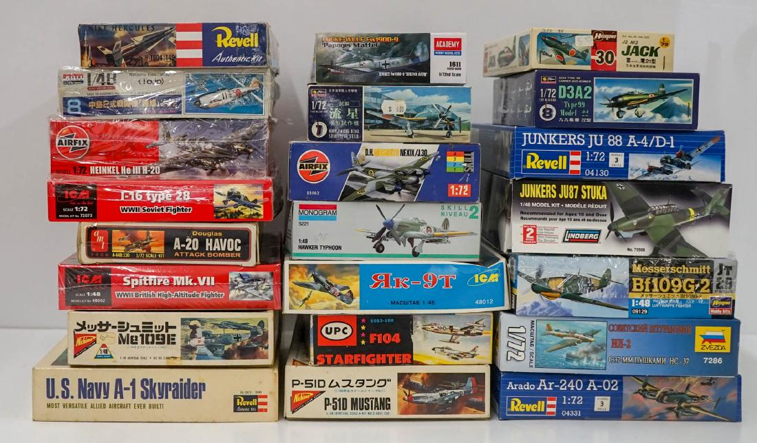 A Group of 22 Fighter Plane Model Kits (1 of 1)