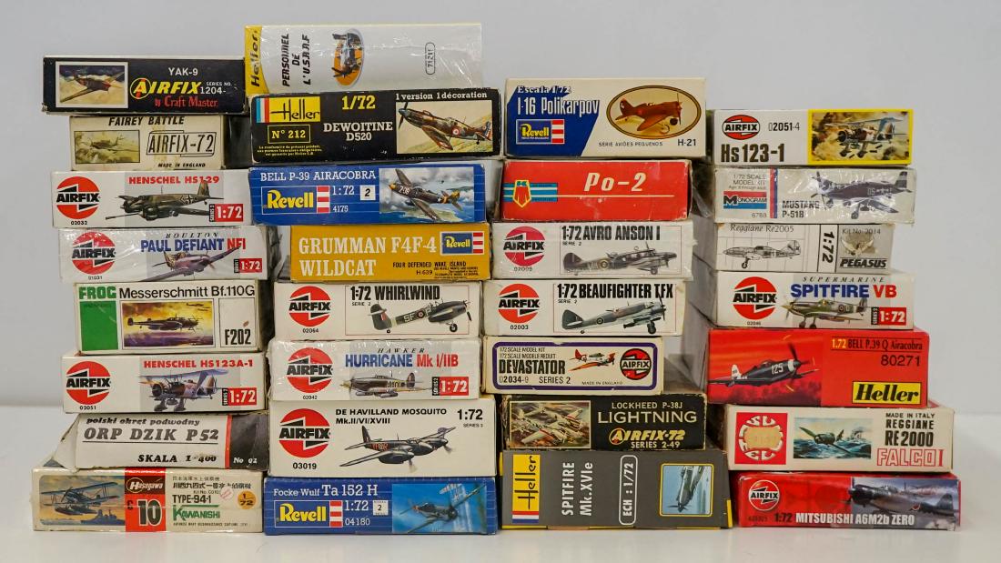 A Group of 30 Fighter Plane Model Kits (1 of 1)