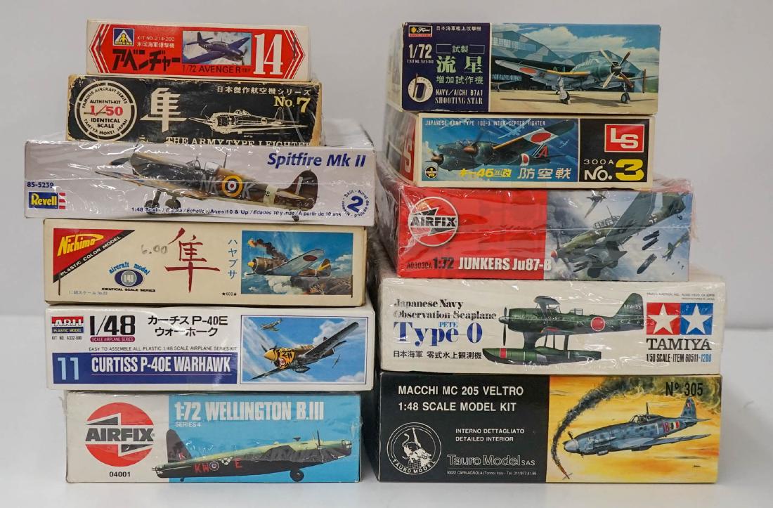 A Group of 11 Fighter Plane Model Kits (1 of 1)