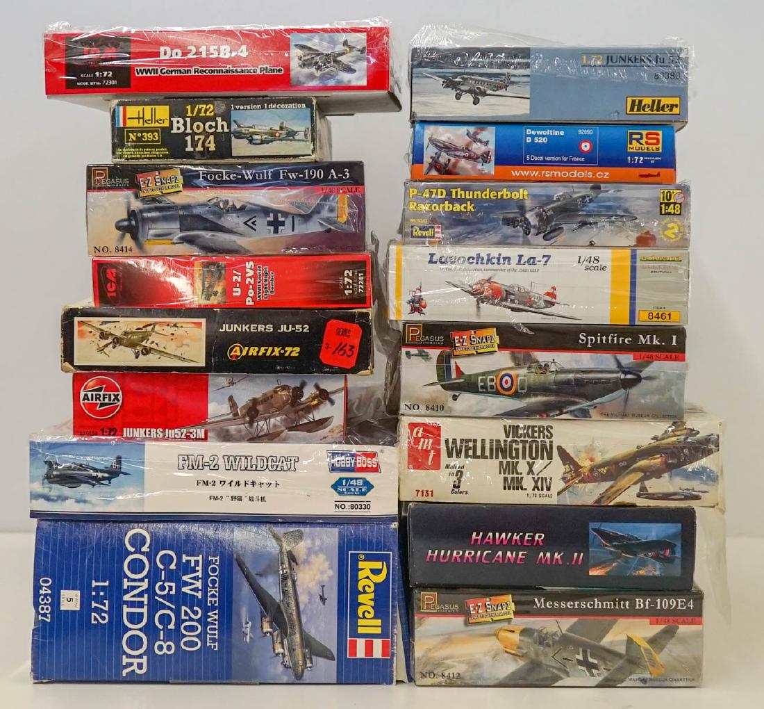A Group of 16 Fighter Plane Model Kits (1 of 1)