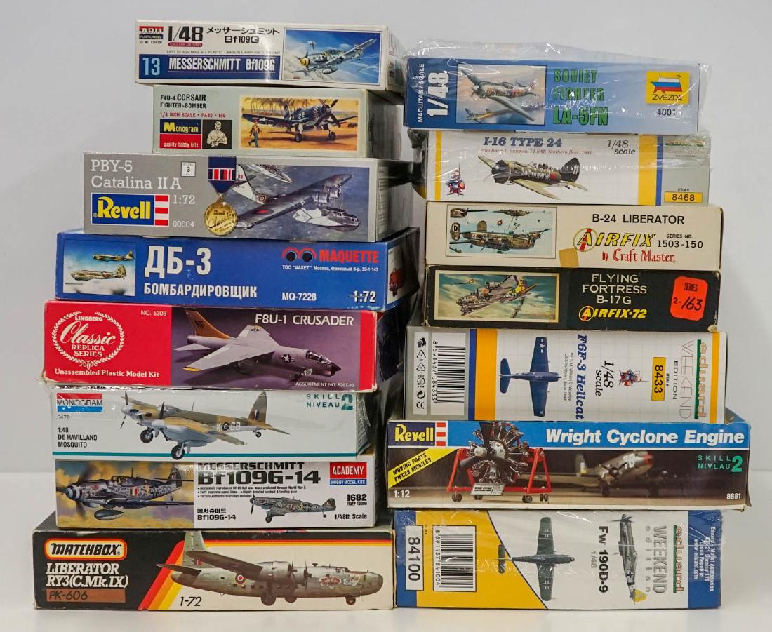 A Group of 15 Fighter Plane Model Kits (1 of 1)
