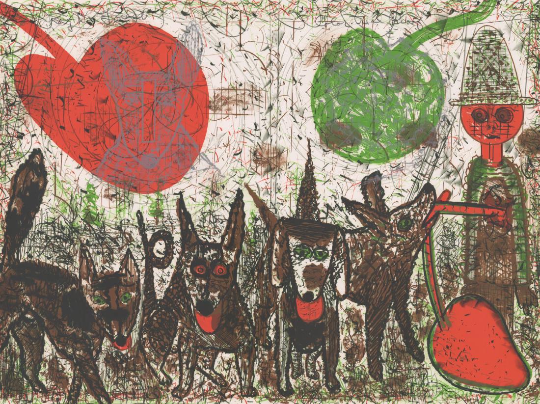 Roy De Forest Color Trial Proof Lithograph (1 of 4)