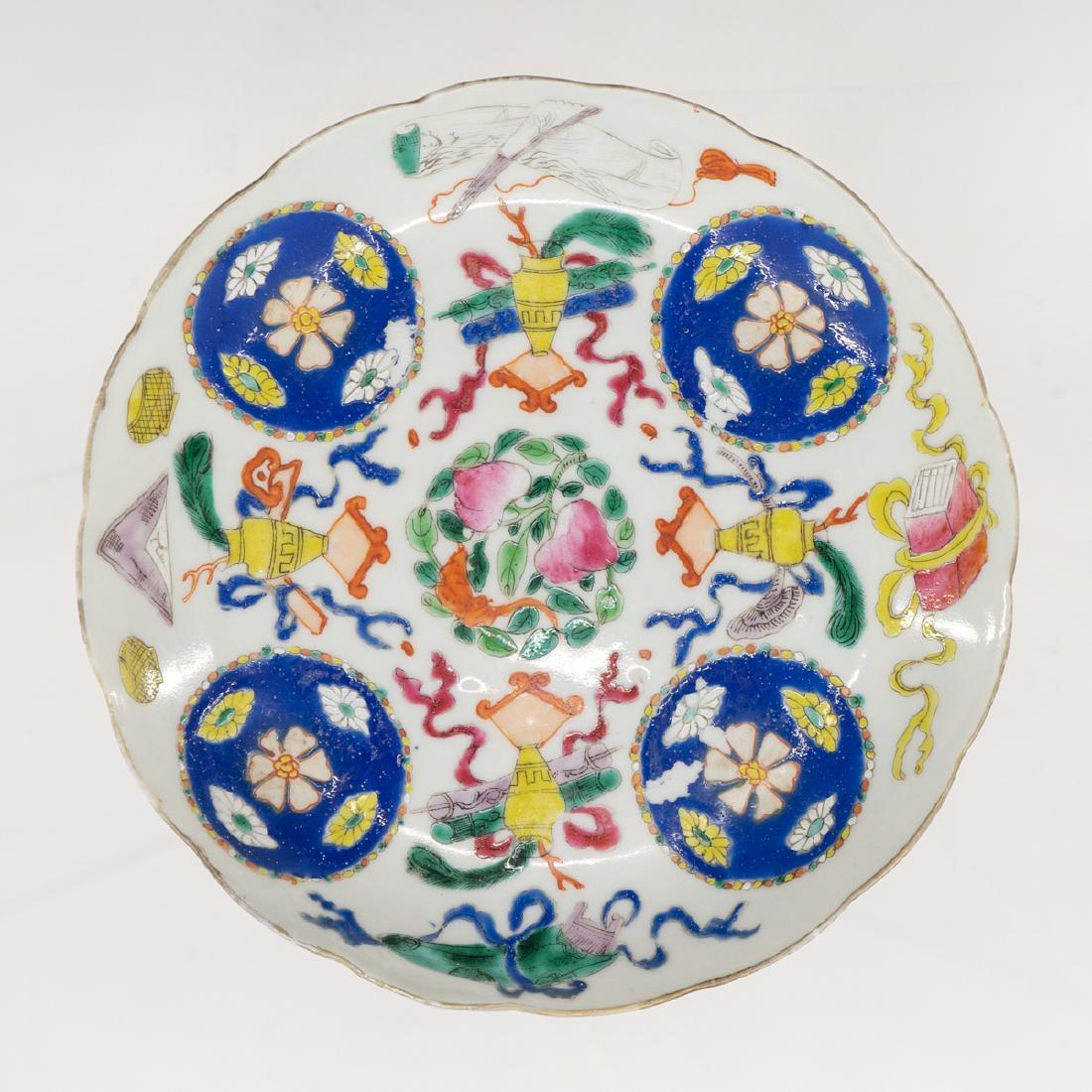 Chinese Polychrome Porcelain Plate (1 of 3)