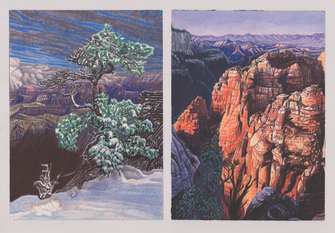 Pair of Signed Watercolors (1 of 4)