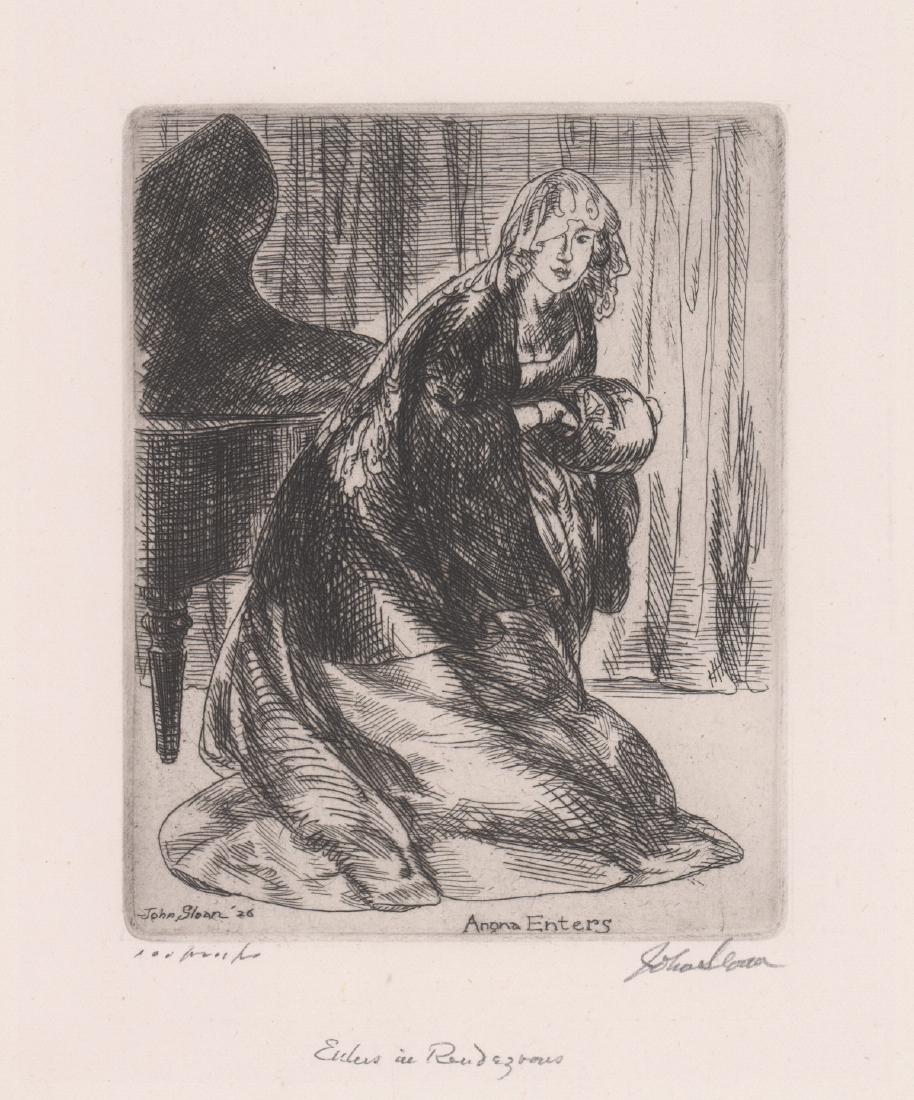 John Sloan Original Pencil Signed Etching (1 of 4)