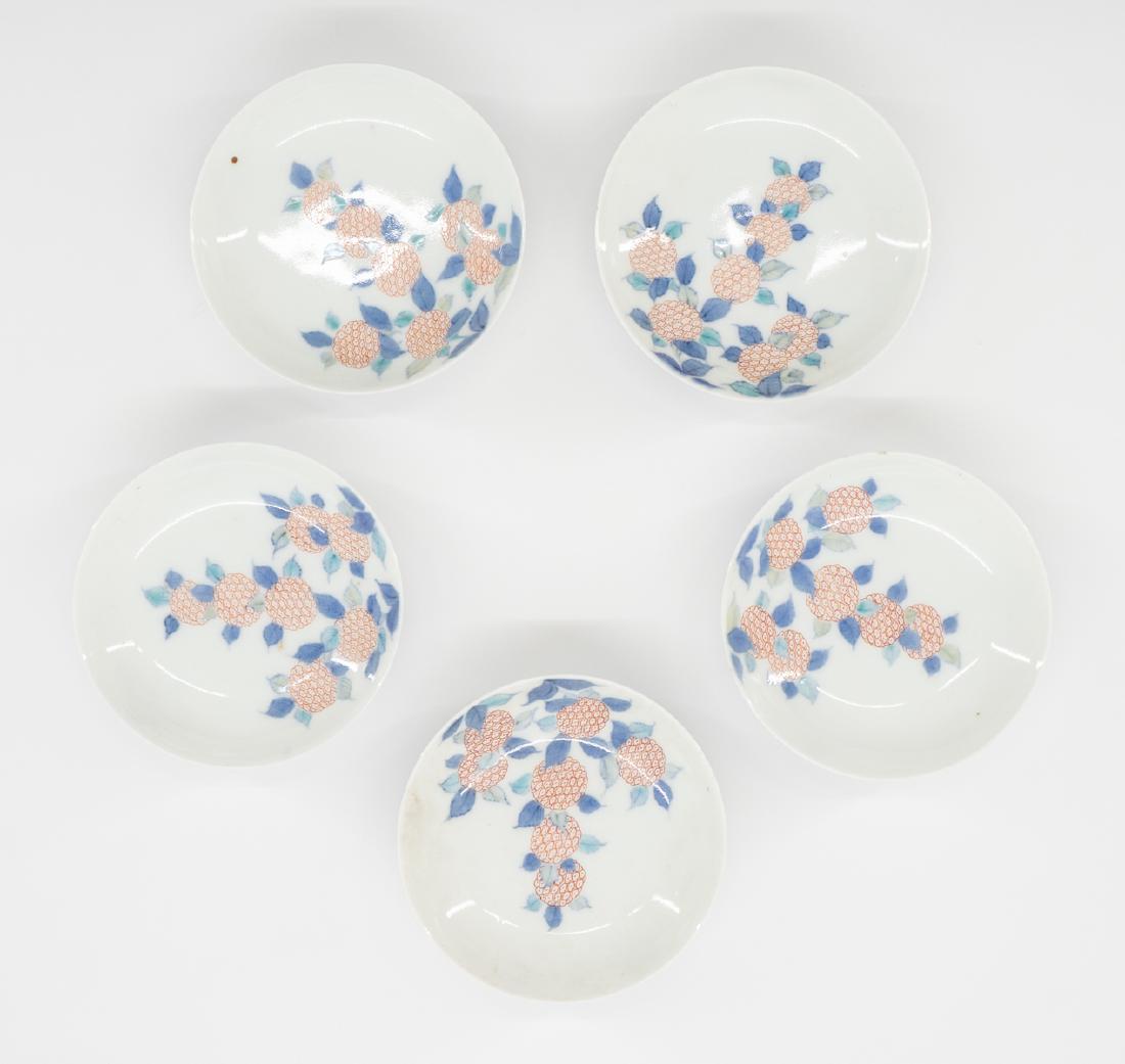 Five Nabeshima Meiji Period Footed Plates (1 of 10)