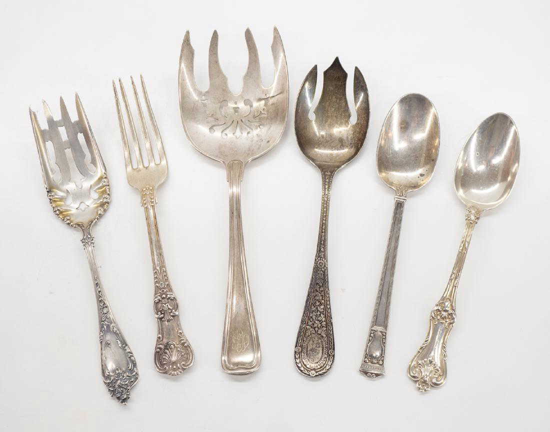 Six Old Sterling Serving Pieces Tiffany Co