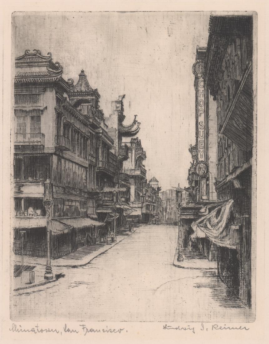 Ludwig Reiner Etching; Chinatown, San Francisco (1 of 5)