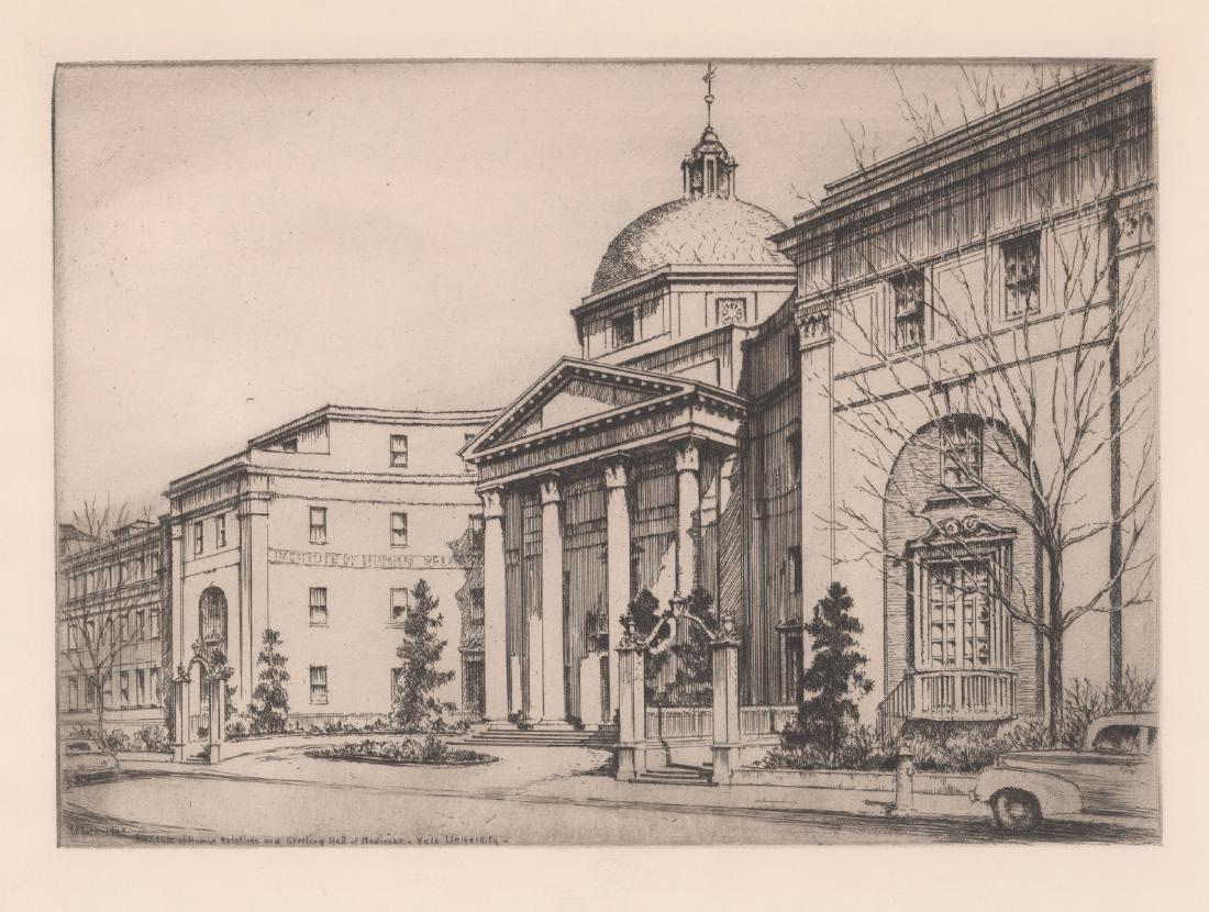 E. A. Roth Plate Signed Etching Yale University (1 of 4)