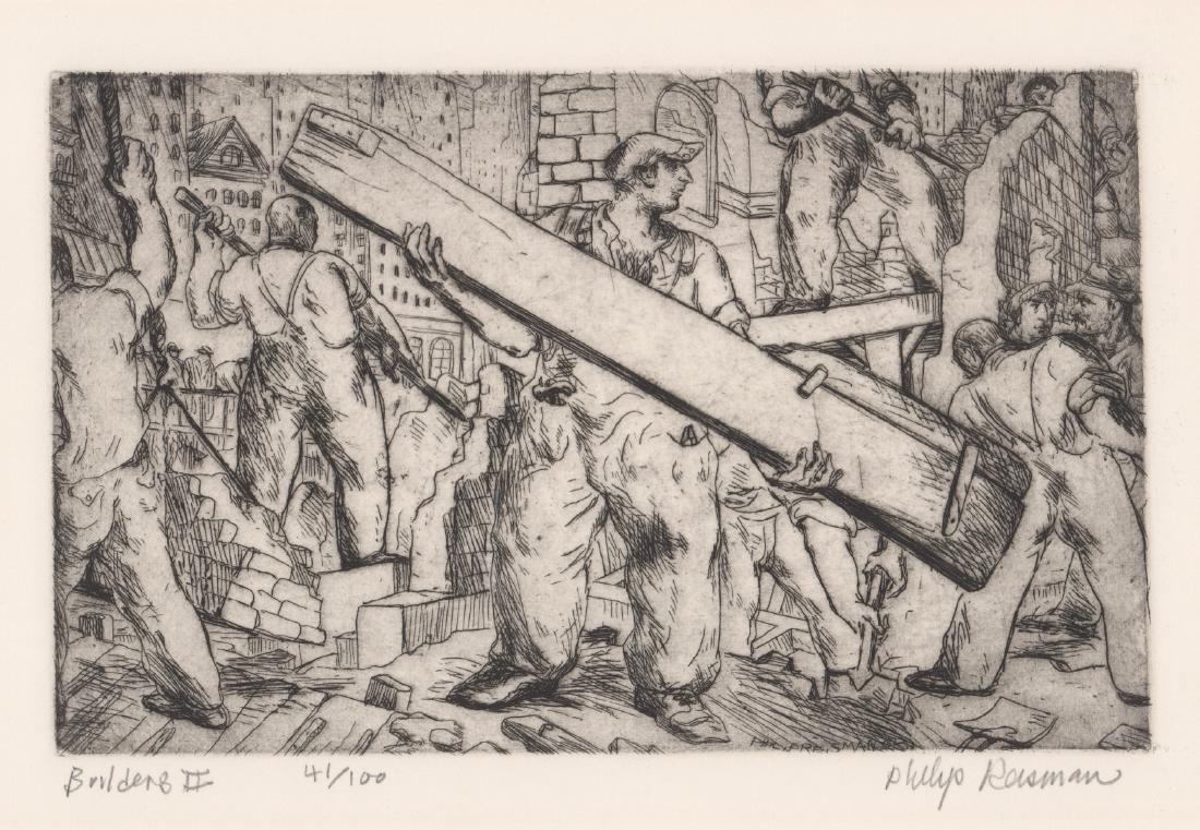 Philip Reisman (1904 - 1992) Etching (1 of 4)