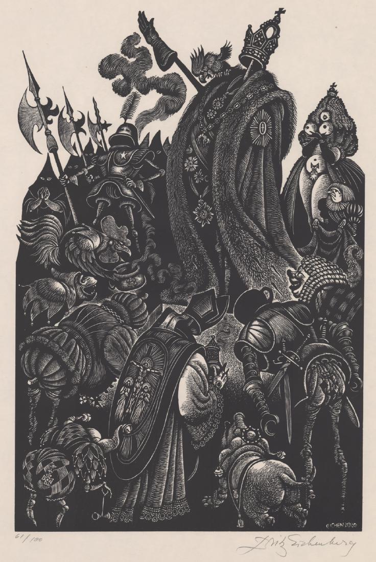 Fritz Eichenberg Pencil Signed Wood Engraving (1 of 4)
