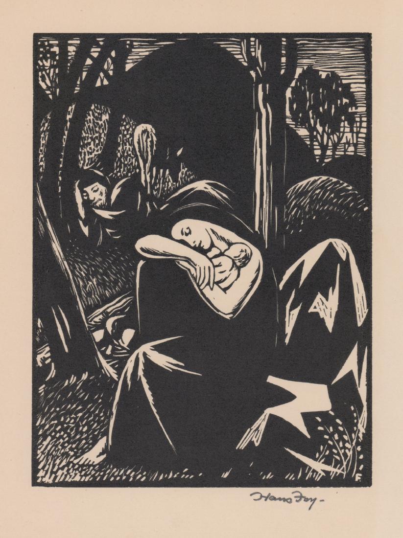 Hans Foy Pencil Signed Woodblock Print (1 of 4)