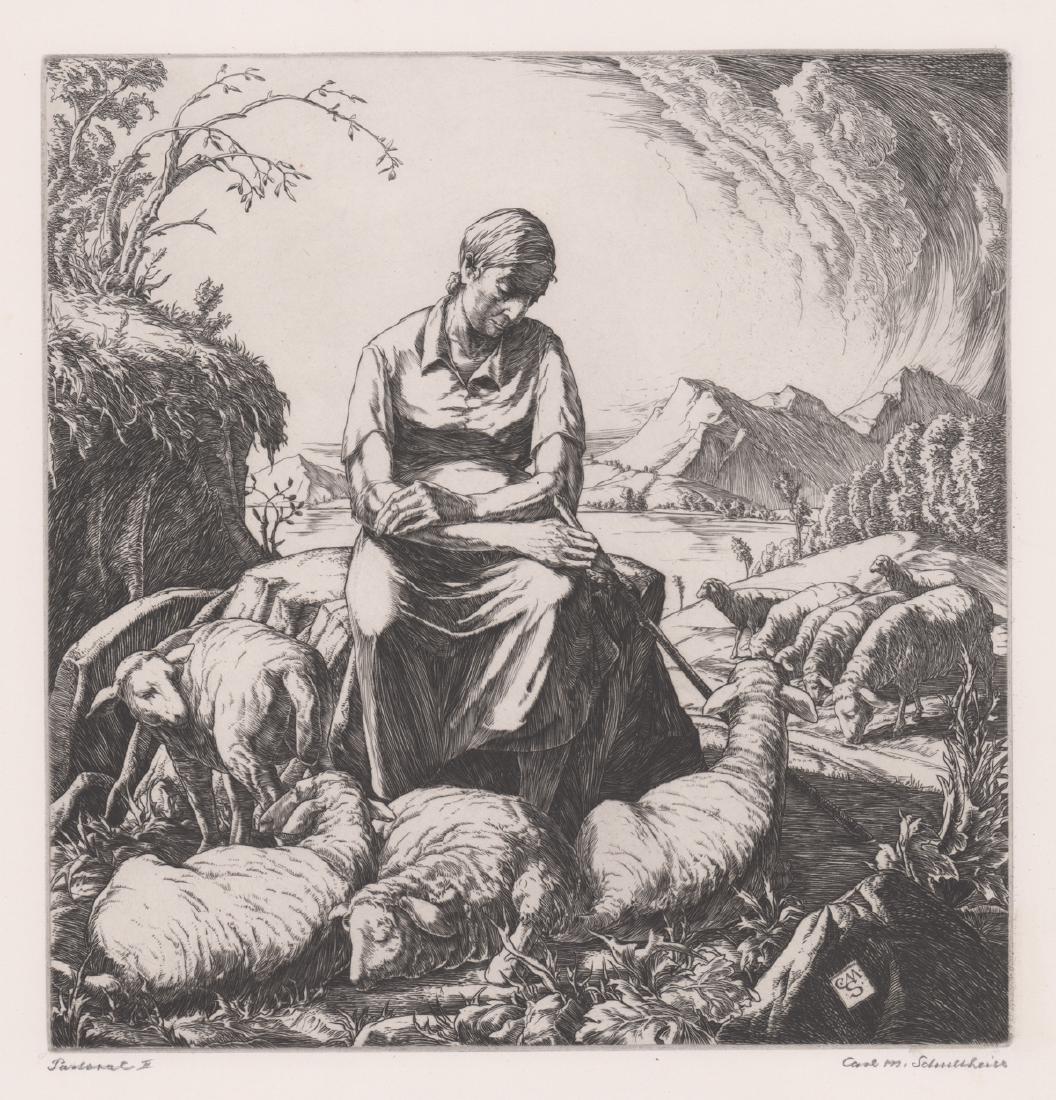 Carl Max Schultheiss Etching (1 of 4)