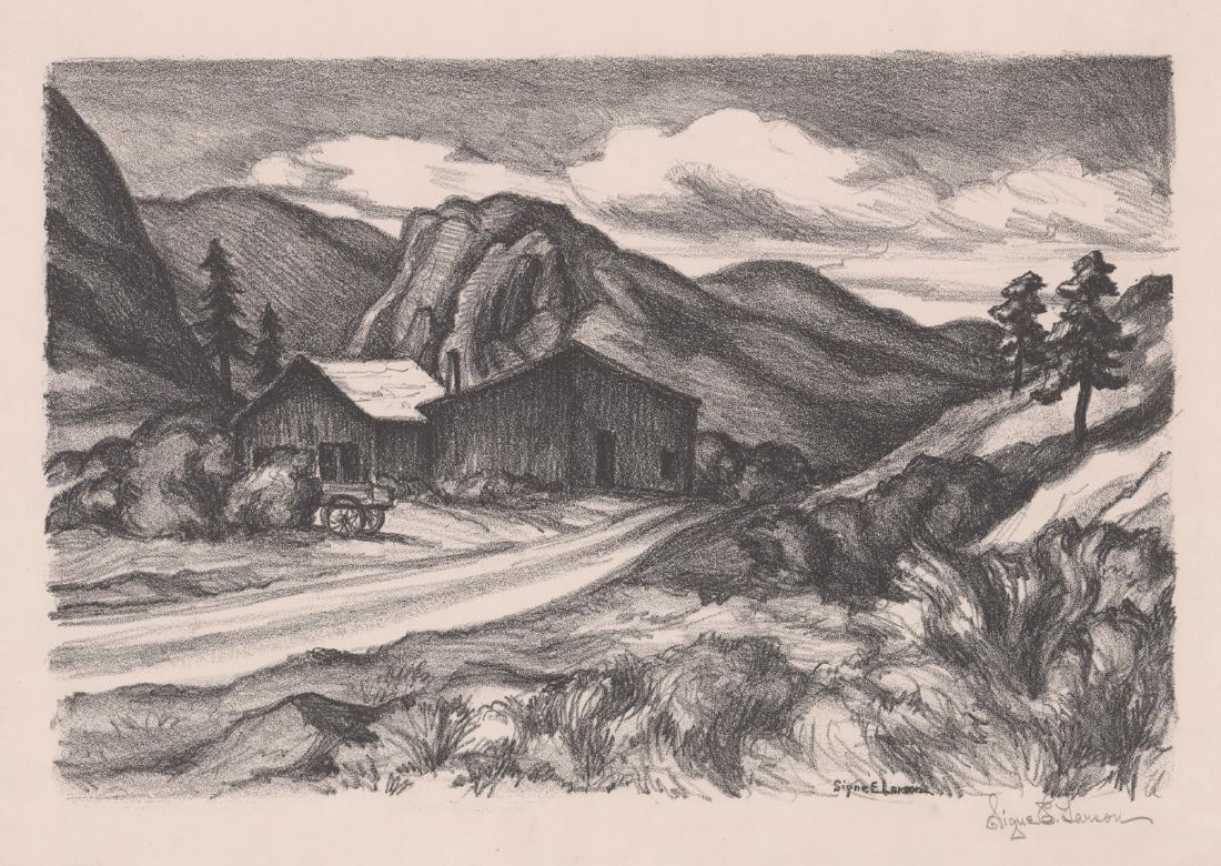 Signe E. Larson Pencil Signed Lithograph (1 of 4)