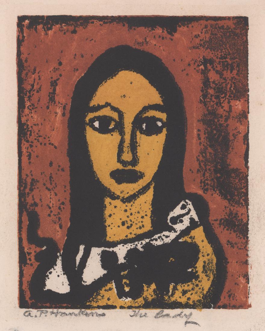 Abraham P. Hankins Pencil Signed Color Block Print (1 of 4)