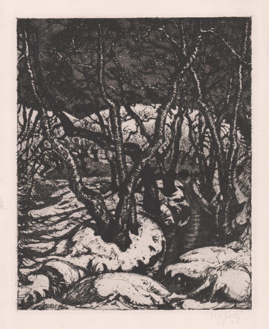 Illegibly Signed Etching (1 of 4)