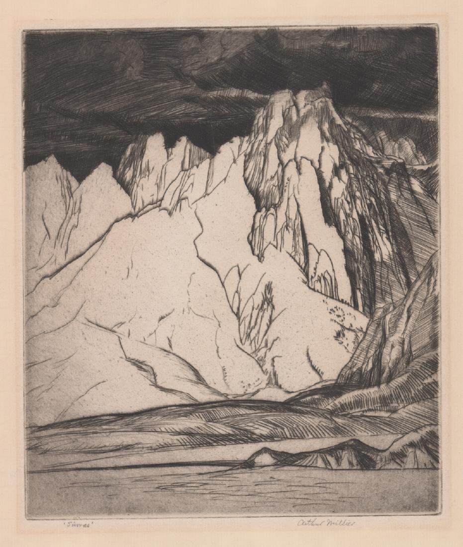 Arthur Millier Pencil Signed Drypoint (1 of 4)