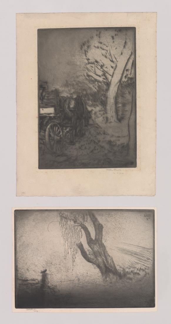 Two Arthur Allen Lewis Pencil Signed Etchings (1 of 5)