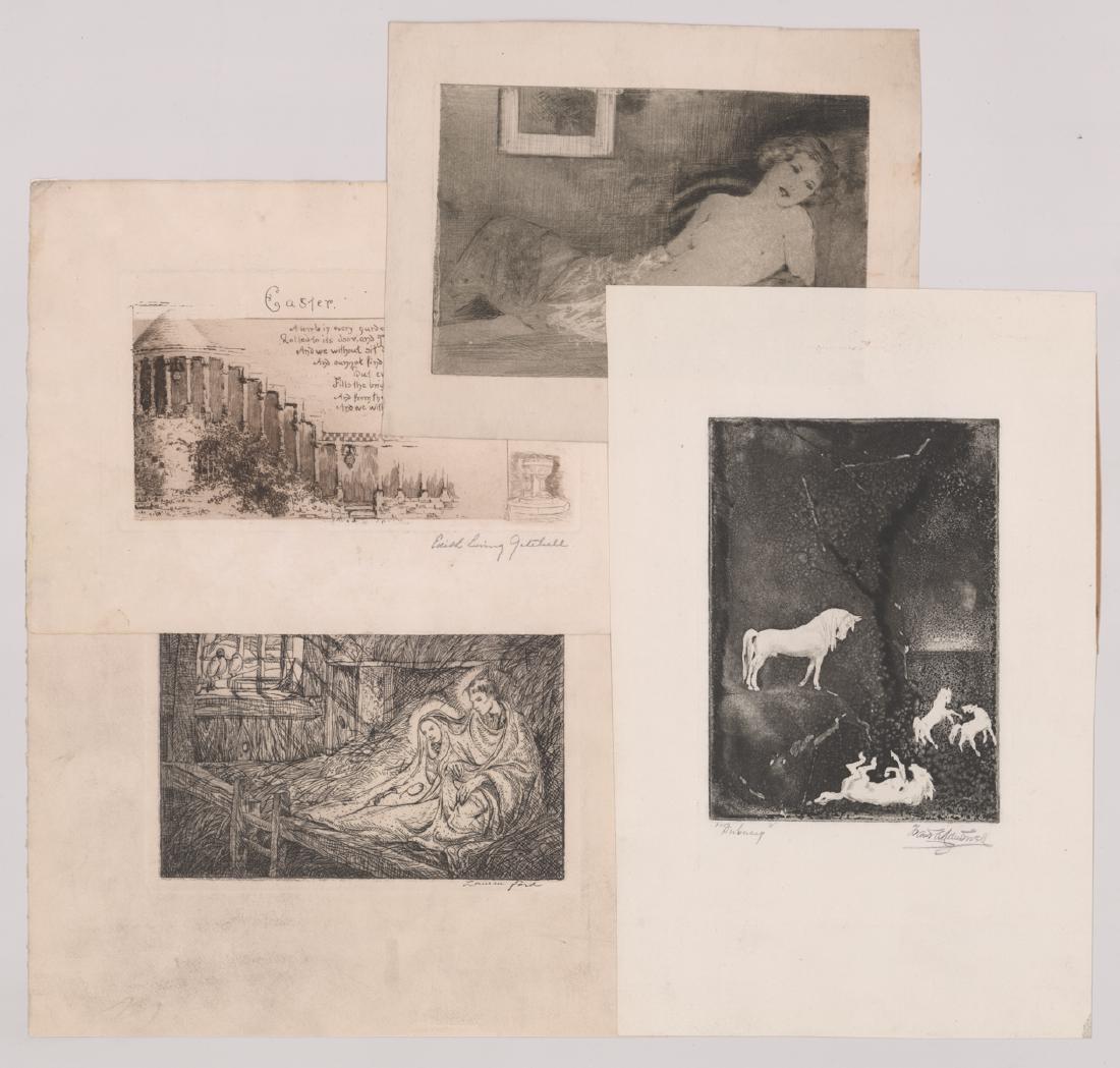 Four Signed Etchings (1 of 7)