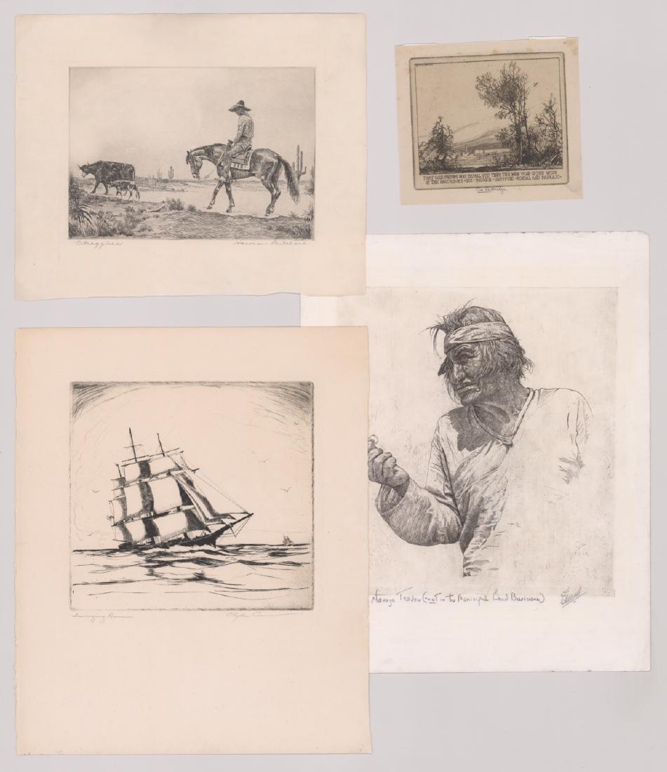 Four Etchings; Roi Partridge and others (1 of 9)