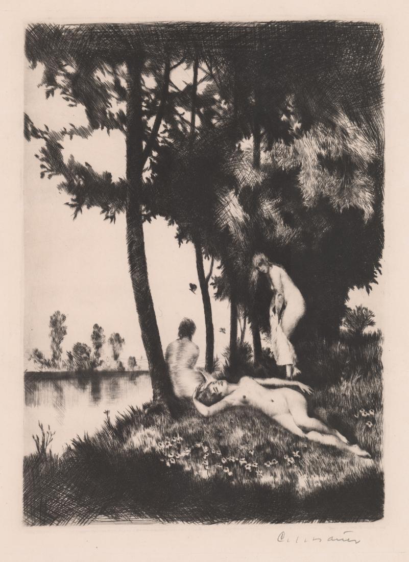 A Fine Etching Signed Illegibly (1 of 4)