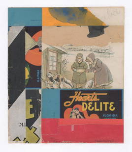 Cecil Touchon Collage: Cecil Touchon collage. Untitled (FS1315CT97), 1997. Measures 16.75" x 15" sheet size and 7.5" x 6" image size. Unframed, loose and not glued or mounted. Provenance: Formerly in the collection of The G