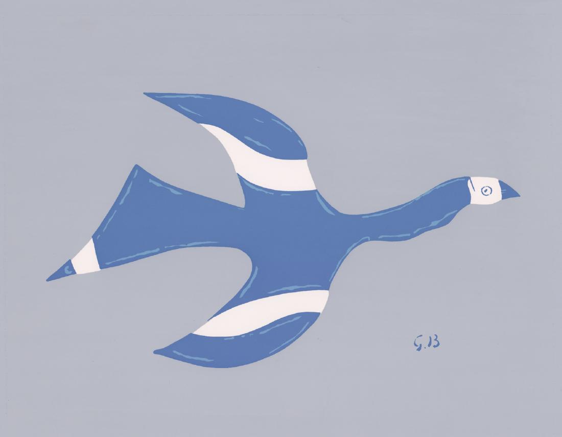 George Braque Hand Silk Screened Print: George Braque Hand Silk Screened print. Measures 12 15/16" x 16". Very good condition with tape at top and bottom margins. We ship most items in this auction in house and gladly combine shipping if po