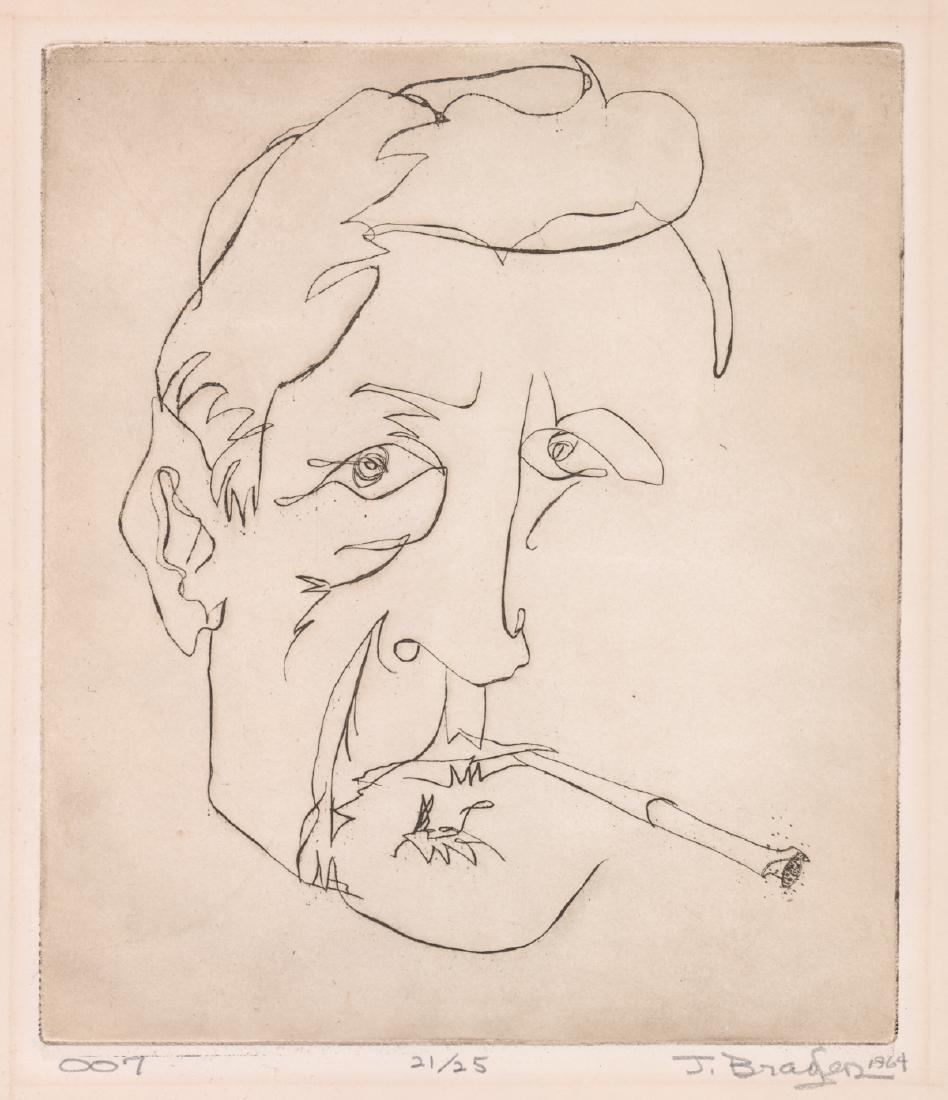 Mid-Century Illegibly Signed Original Etching (1 of 4)