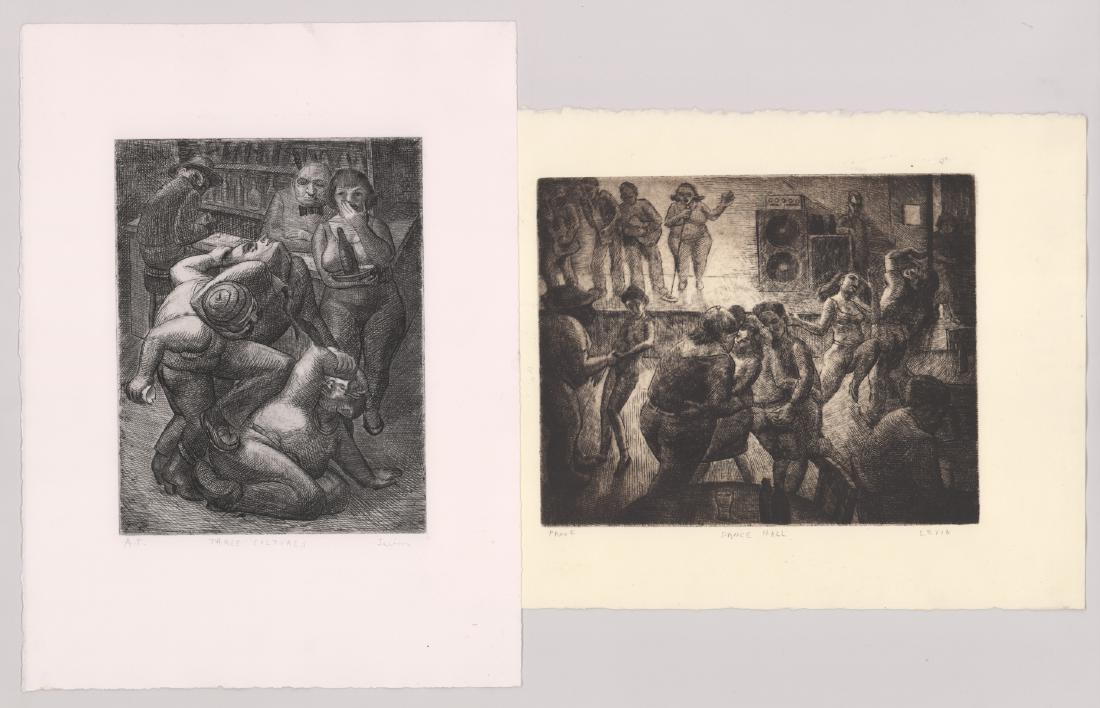 Two Eli Levin Artist Proof Original Etchings (1 of 10)