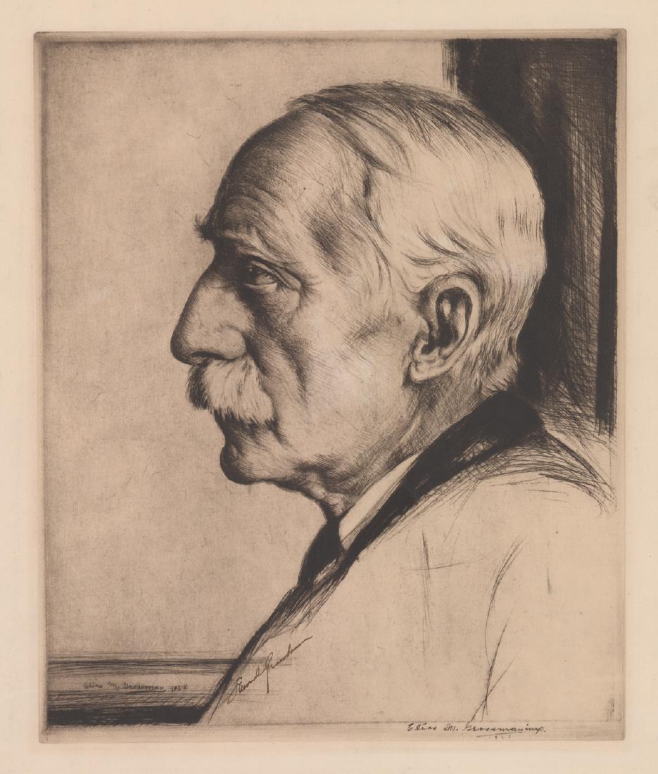 Elias M Grossman Etching (1 of 4)