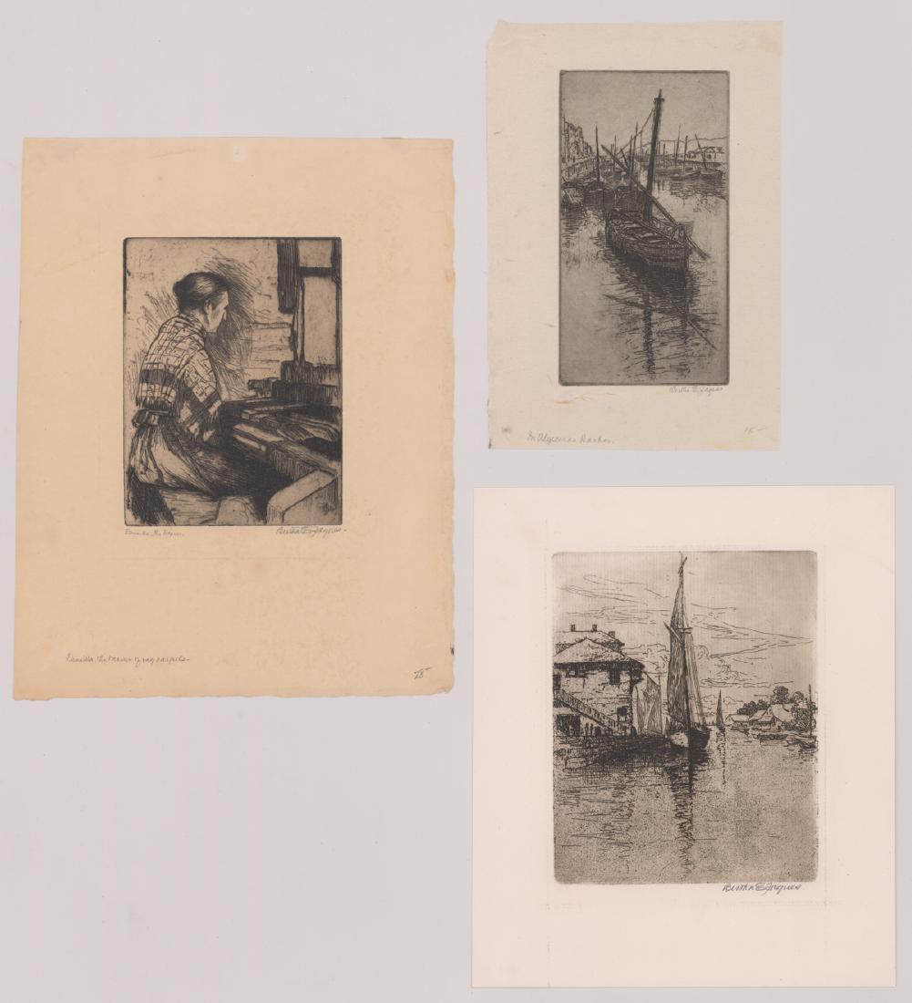 Bertha E. Jaques Group of Three Signed Etchings (1 of 4)