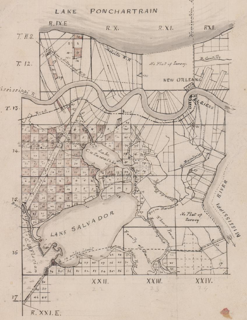 Cartographer's Original Manuscript Map (1 of 4)