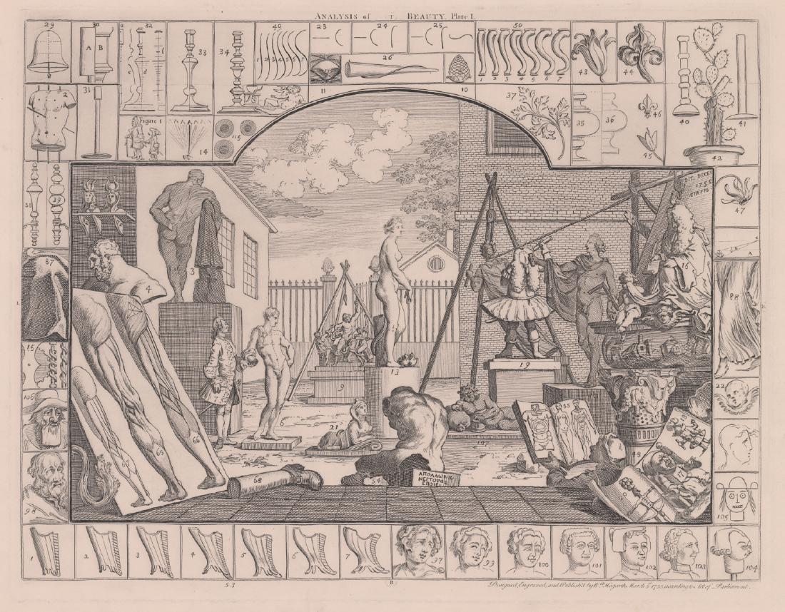 William Hogarth's Analysis of Beauty Plate I 1753 (1 of 3)