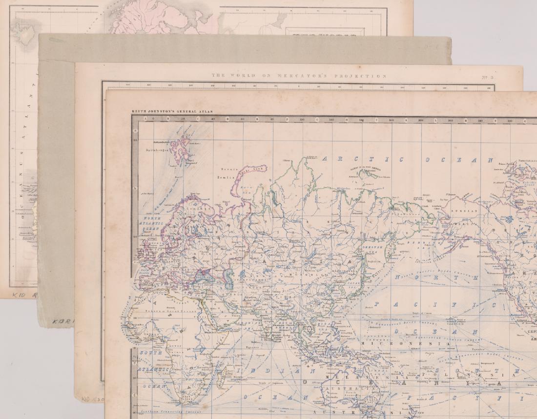 Group of [4] World Maps by Various Cartographers (1 of 5)