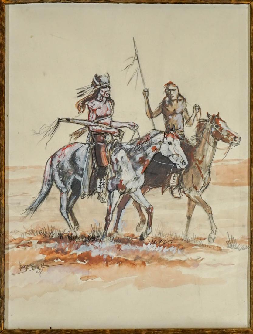 George Flett Original Mixed Media on Paper (1 of 4)