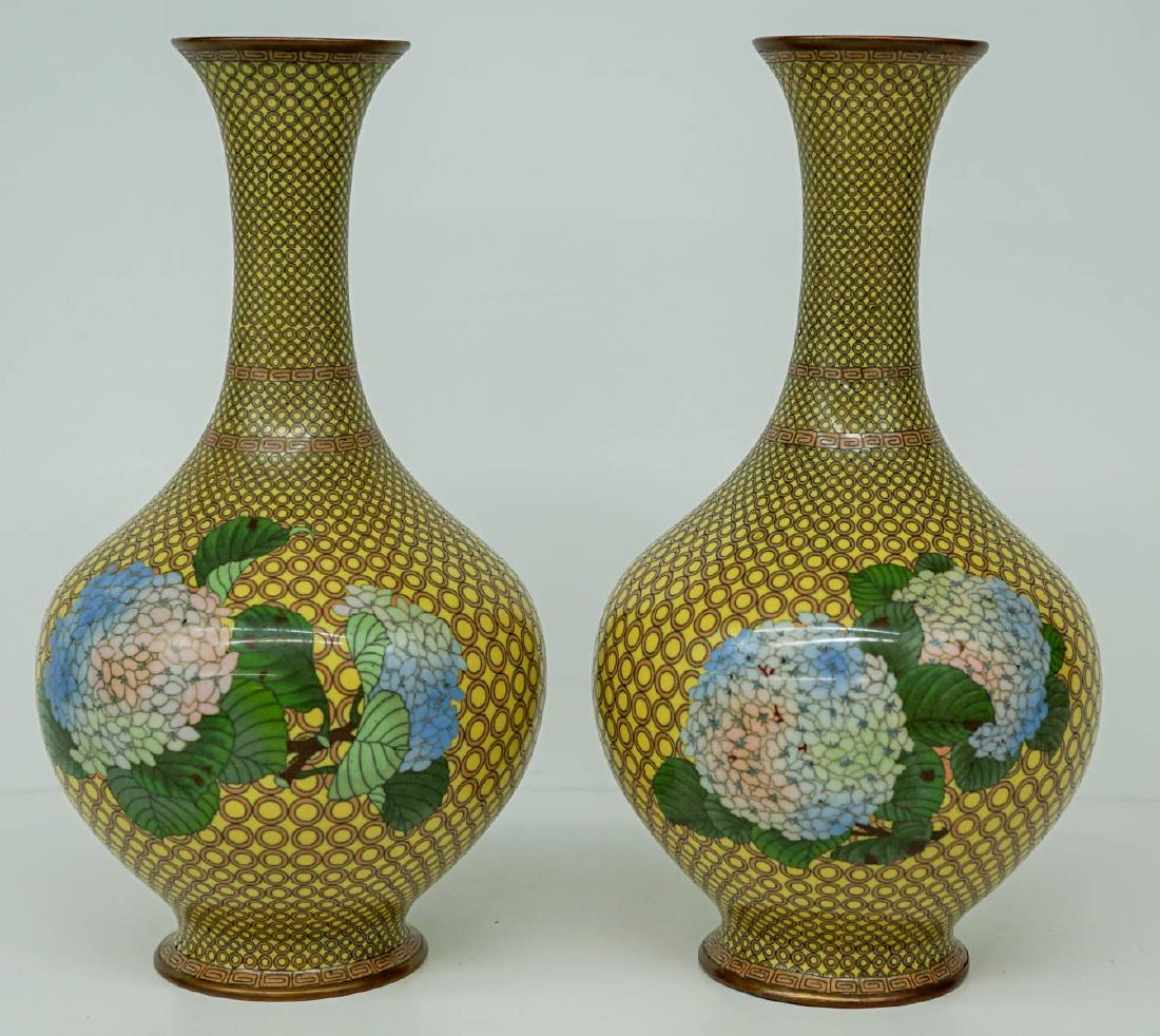 Pair of Old Large Chinese Cloisonne Vases (1 of 11)